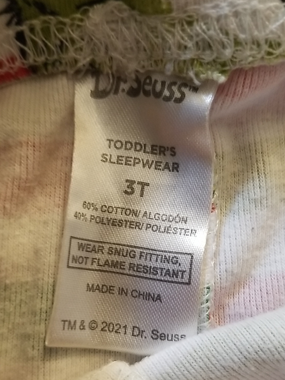 ❣5 for $25 Sale❣ Dr. Seuss  Grinch Kids Holiday Pajama Set - Size 3T - Picture 2 of 4